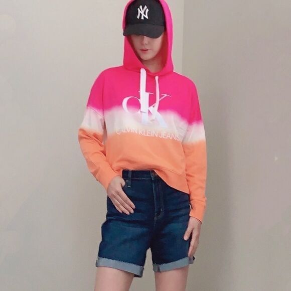 Calvin Klein Jeans Ladies' Dip Dye Hoodie Size S - Picture 5 of 15